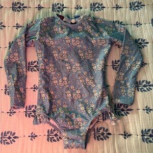 Minnow Floral Long Sleeve Swim One Piece